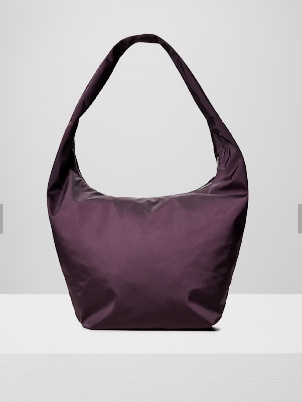 Aritzia Shoulder Access Satin Bag in Plum